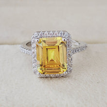Load image into Gallery viewer, Sterling Silver Yellow Zircon Ring
