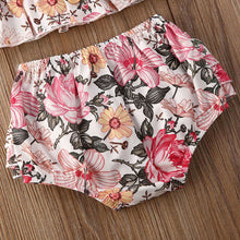 Load image into Gallery viewer, 2pc Baby and Toddlers Floral Crop Top and Shorts
