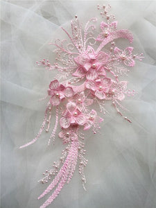 Elegant Flower Embroidery Applique