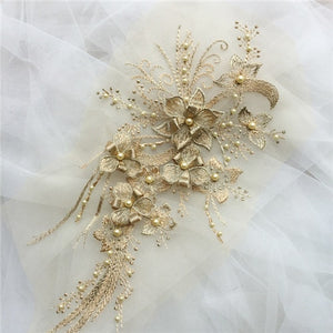 Elegant Flower Embroidery Applique