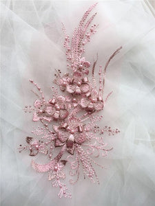 Elegant Flower Embroidery Applique