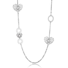 Load image into Gallery viewer, Long Chain Necklace with Heart and Circle Designs
