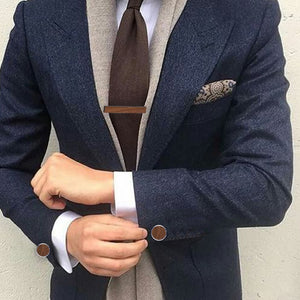 Wooden Design Cufflinks and Tie Clip