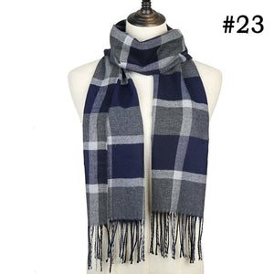 Plaid Cashmere Scarf Shawl and Wrap-around