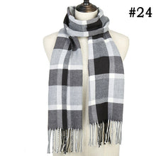 Load image into Gallery viewer, Plaid Cashmere Scarf Shawl and Wrap-around

