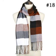 Load image into Gallery viewer, Plaid Cashmere Scarf Shawl and Wrap-around
