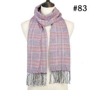 Plaid Cashmere Scarf Shawl and Wrap-around