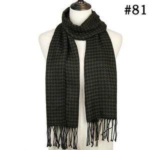 Plaid Cashmere Scarf Shawl and Wrap-around