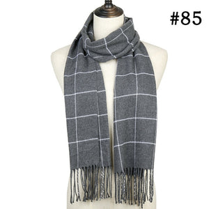 Plaid Cashmere Scarf Shawl and Wrap-around