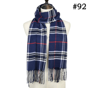 Plaid Cashmere Scarf Shawl and Wrap-around