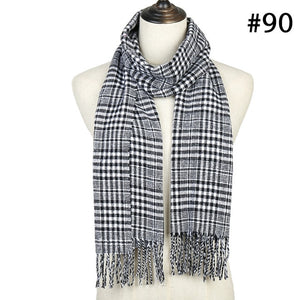 Plaid Cashmere Scarf Shawl and Wrap-around