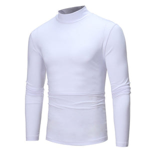 Men's Cotton Long Sleeve Turtle Neck Top