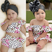 Load image into Gallery viewer, Newborn Baby Toddlers Crop Top and Shorts
