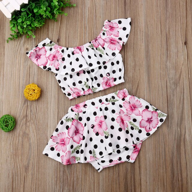 Newborn Baby Toddlers Crop Top and Shorts