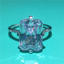 Load image into Gallery viewer, Sterling Silver Flower Cut Zircon Ring
