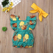 Load image into Gallery viewer, Baby and Toddlers Jumpsuit with Headband
