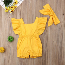 Load image into Gallery viewer, Baby and Toddlers Jumpsuit with Headband

