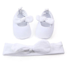 Load image into Gallery viewer, Newborn Baby and Toddlers Shoes with Headband
