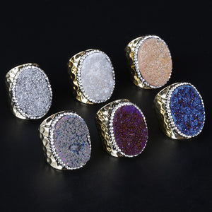 Rhinestone Wide Wrap Ring