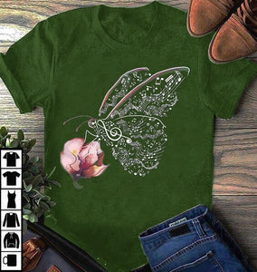 Butterfly and Floral T-Shirt