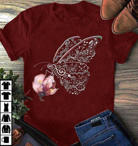 Butterfly and Floral T-Shirt