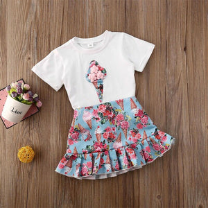 2pc Baby and Toddlers T-Shirt and Skirt
