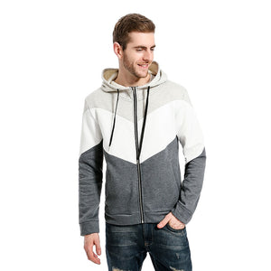 Three Colour Patchwork Hoodie