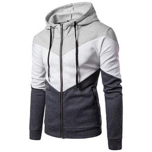 Three Colour Patchwork Hoodie