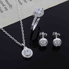 Load image into Gallery viewer, Crystal Pendant Necklace Earrings and Ring
