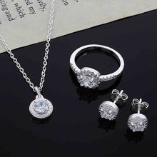 Load image into Gallery viewer, Crystal Pendant Necklace Earrings and Ring
