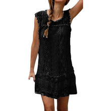 Load image into Gallery viewer, Lace Cotton Sleeveless Casual Dress
