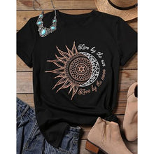 Load image into Gallery viewer, Sun and Moon Print T-Shirt
