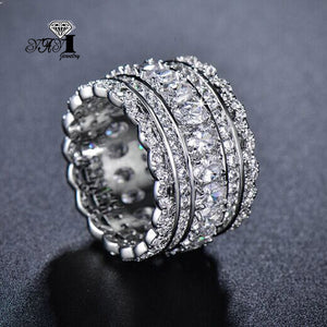 White Zircon Silver Ring