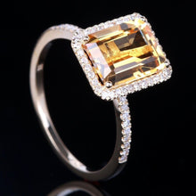 Load image into Gallery viewer, Sterling Silver Yellow Zircon Ring
